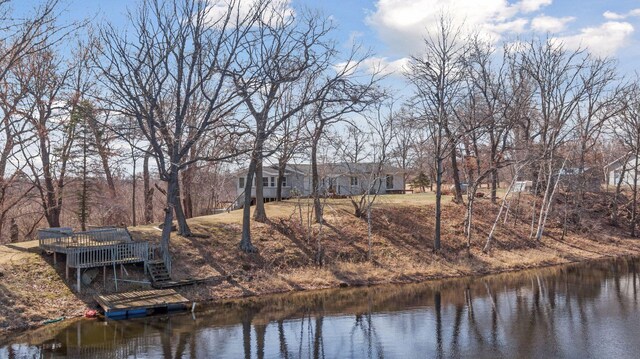 828 143rd St, Garfield Twp, WI 54001 - dock with a deck with water view