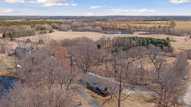 828 143rd St, Garfield Twp, WI 54001 - aerial overview of property's location with rural landscape and a nearby body of water