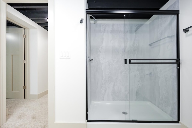 123 River View Rd, Ottertail, MN 56571 - full bathroom with a stall shower and baseboards
