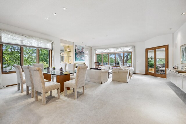 8991 Ferndale Ln, Eden Prairie, MN 55347 - dining area with recessed lighting and light colored carpet