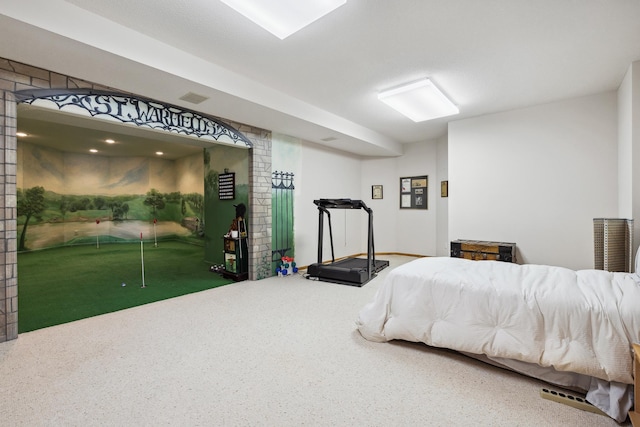 8991 Ferndale Ln, Eden Prairie, MN 55347 - bedroom with golf simulator and visible vents