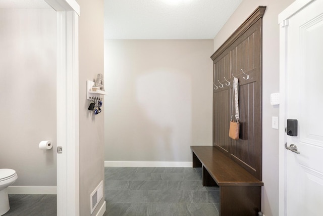 mudroom featuring baseboards and visible vents
