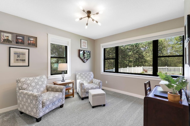 36090 Helium St NW, Wyanett Twp, MN 55371 - living area with light carpet and baseboards