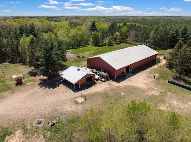 36090 Helium St NW, Wyanett Twp, MN 55371 - aerial view of property and surrounding area with a forest