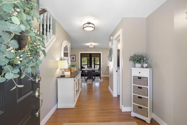 36090 Helium St NW, Wyanett Twp, MN 55371 - entryway featuring wood finished floors and baseboards