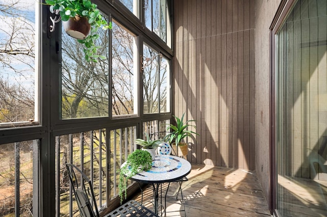 view of sunroom