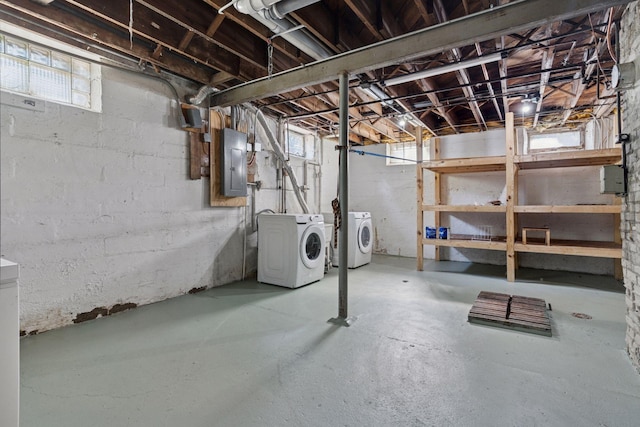 491 Burlington Rd, Saint Paul, MN 55119 - below grade area with washer and dryer and electric panel