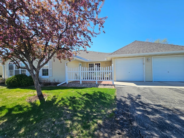 1065 Blackbird Trl SW Unit 8, Hutchinson, MN 55350 - ranch-style home with a garage, roof with shingles, and asphalt driveway