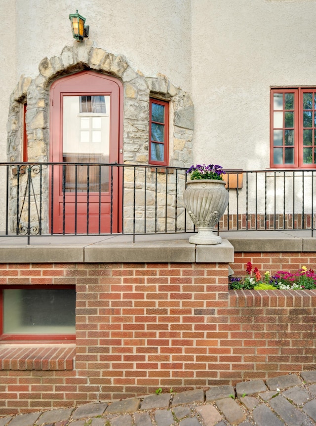 exterior view of stucco siding
