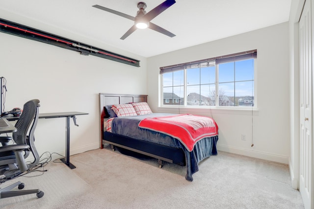 20024 Fern Glen Ln N, Forest Lake, MN 55025 - bedroom with carpet, baseboards, and ceiling fan