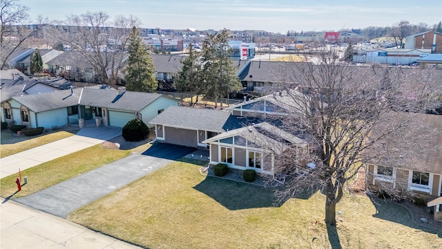 birds eye view of property featuring a residential view