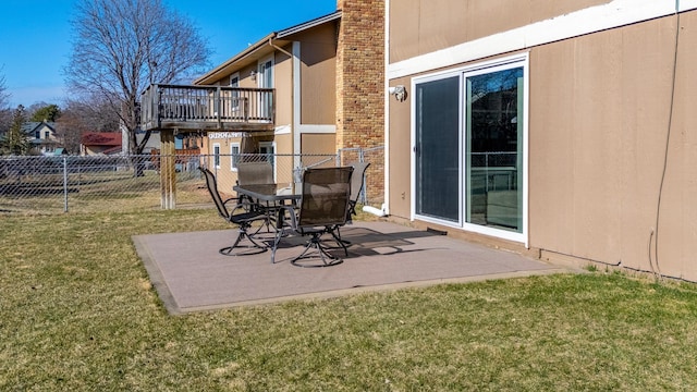 view of patio / terrace with fence
