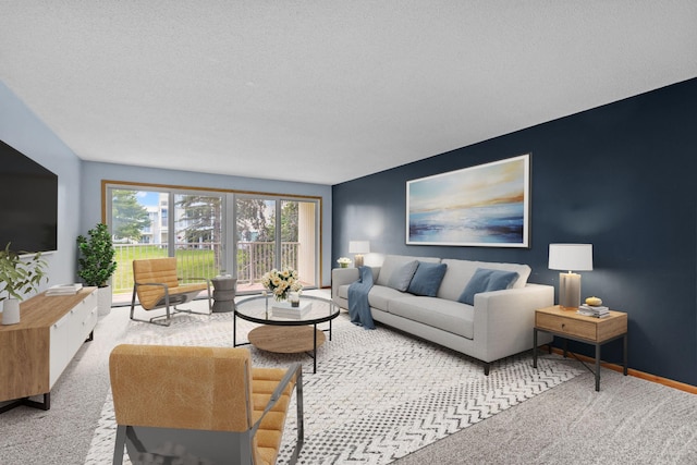 120 Demont Ave E Unit 103, Little Canada, MN 55117 - living room with light colored carpet and a textured ceiling