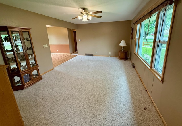 603 Maple Ave, Olivia, MN 56277 - unfurnished room featuring ceiling fan and carpet