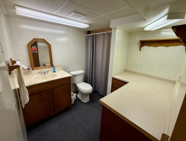 603 Maple Ave, Olivia, MN 56277 - bathroom with vanity, a shower with curtain, and tile patterned floors