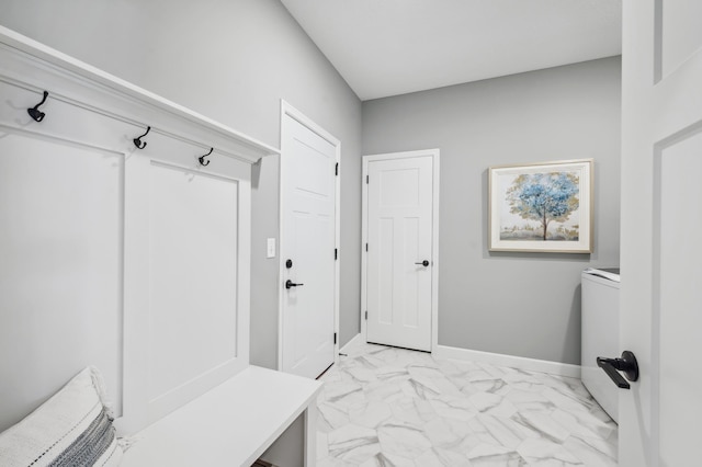 548 Mallard St NE, Hanover, MN 55341 - mudroom featuring light marble finish flooring and washer / clothes dryer