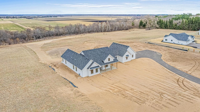 bird's eye view featuring a rural view