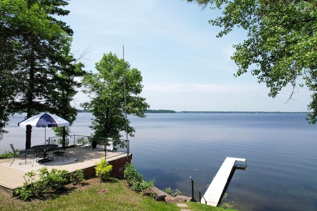 45257 Jack Pine Dr, Perham Twp, MN 56573 - dock area with a water view