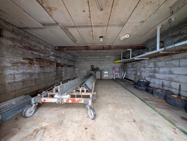 45257 Jack Pine Dr, Perham Twp, MN 56573 - below grade area featuring concrete block wall