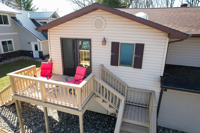 45257 Jack Pine Dr, Perham Twp, MN 56573 - deck featuring stairs