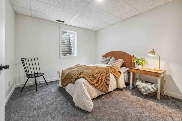14347 Memorywood Dr, Baxter, MN 56425 - carpeted bedroom featuring baseboards, visible vents, and a paneled ceiling
