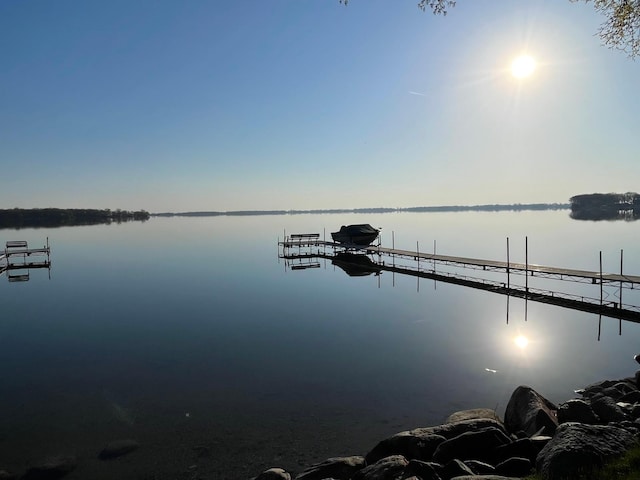 7030 147th Ave SE, Lake Lillian, MN 56253 - water view featuring a dock and boat lift