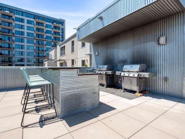 view of patio featuring area for grilling