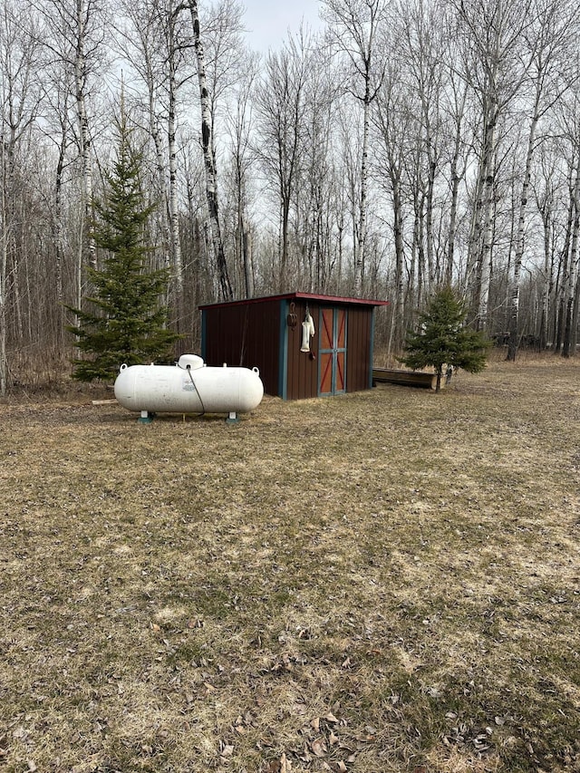 view of shed