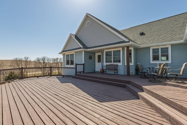 3195 115th St NW, Oronoco, MN 55960 - wooden deck featuring outdoor dining area