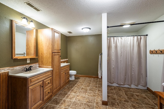 34506 Pleasant Point Dr, Homer Twp, MN 55987 - full bath with vanity, toilet, and a textured ceiling
