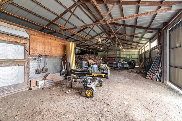 34506 Pleasant Point Dr, Homer Twp, MN 55987 - garage with metal wall