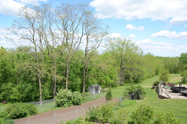 34506 Pleasant Point Dr, Homer Twp, MN 55987 - view of yard featuring a view of trees