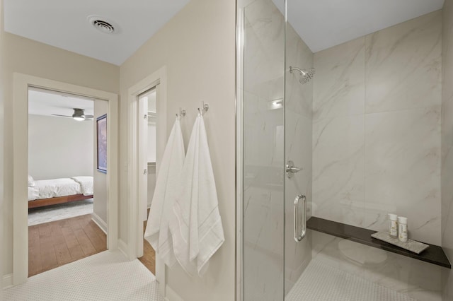 4767 Lake Ave, White Bear Lake, MN 55110 - bathroom with a marble finish shower and ensuite bathroom