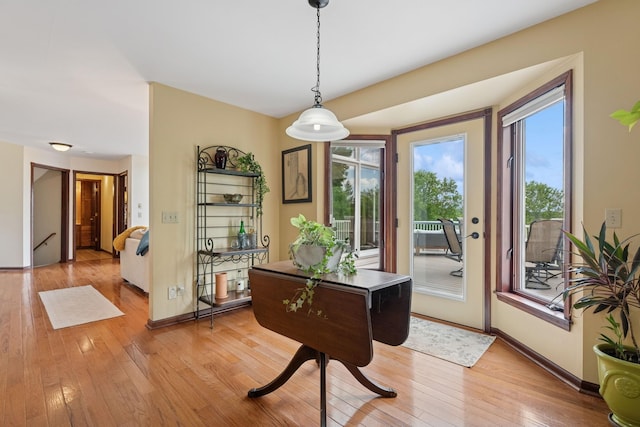19826 Dakota Ave, Prior Lake, MN 55372 - dining space featuring light wood-type flooring and baseboards