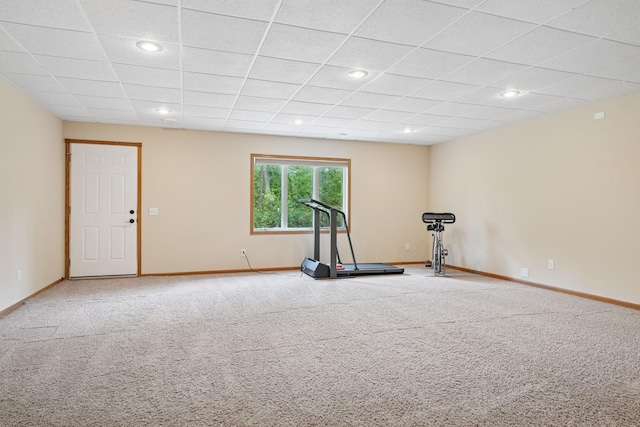 19826 Dakota Ave, Prior Lake, MN 55372 - workout area with carpet floors, baseboards, and recessed lighting
