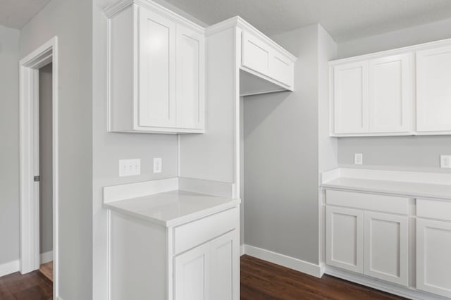 1591 76th St W, Inver Grove Heights, MN 55077 - kitchen featuring light countertops, baseboards, and dark wood-style floors
