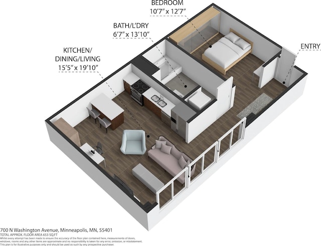 700 Washington Ave N Unit 617, Minneapolis, MN 55401 - view of layout