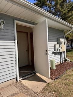 view of exterior entry