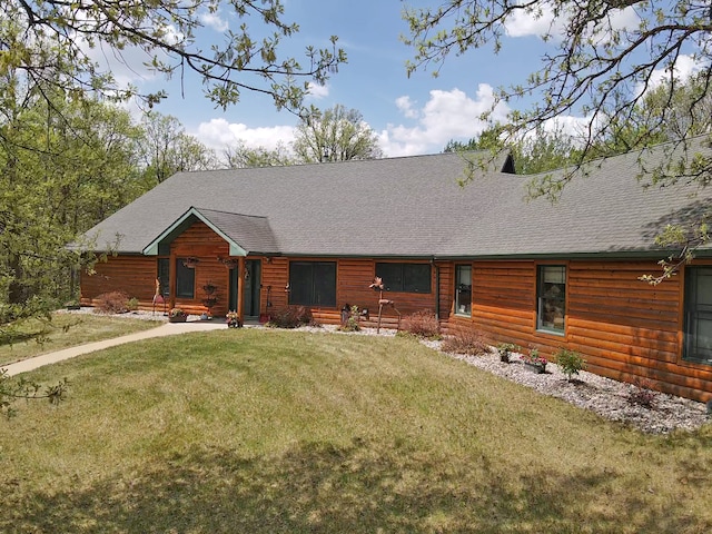 36101 159th Ave, Bagley, MN 56621 - rustic home featuring a front yard and roof with shingles