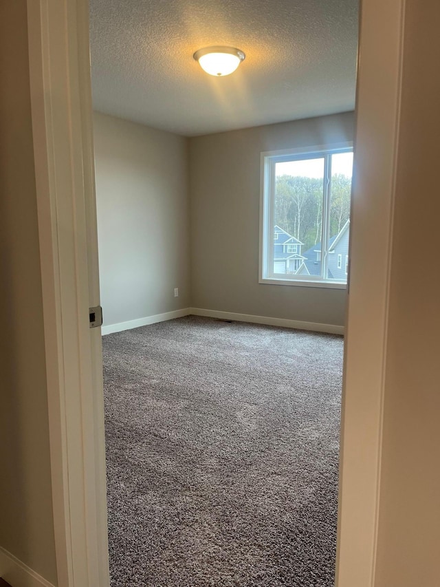 1595 76th St W, Inver Grove Heights, MN 55077 - empty room featuring a textured ceiling, carpet floors, and baseboards