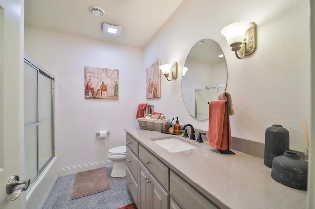 6203 Fairfax Ct, Baxter, MN 56425 - bathroom with toilet, vanity, and baseboards