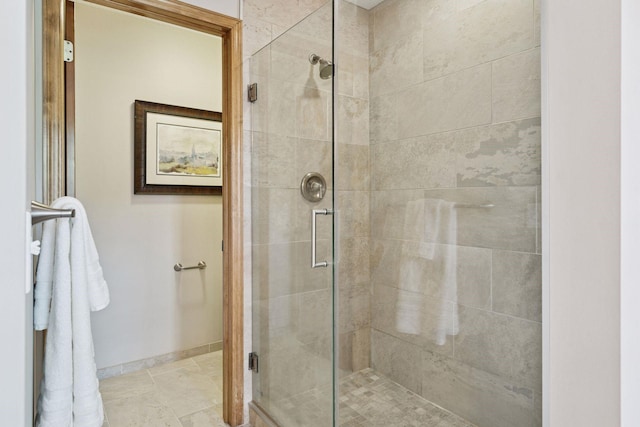 4633 Stonecliffe Dr, Eagan, MN 55122 - full bath featuring a shower stall and baseboards