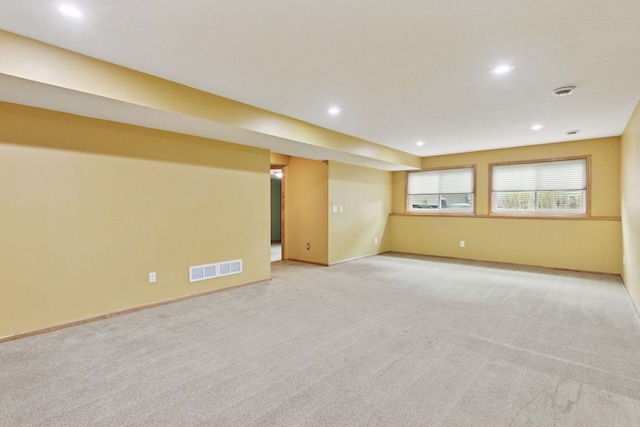 4633 Stonecliffe Dr, Eagan, MN 55122 - basement featuring light colored carpet, recessed lighting, and baseboards