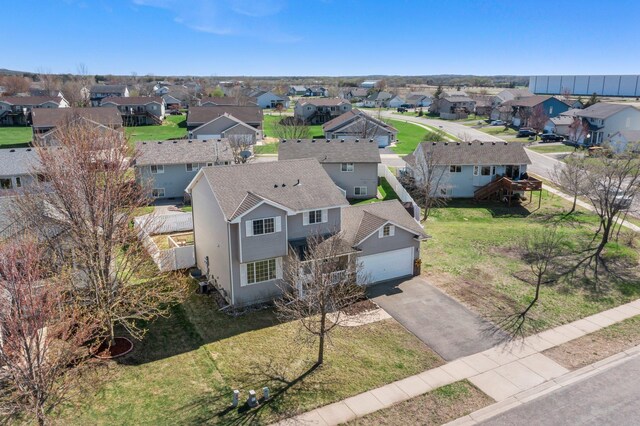 aerial view featuring a residential view
