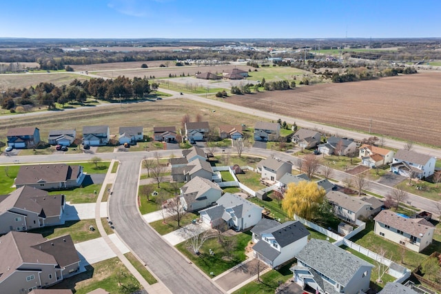 bird's eye view with a residential view