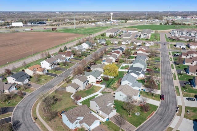 drone / aerial view with a residential view