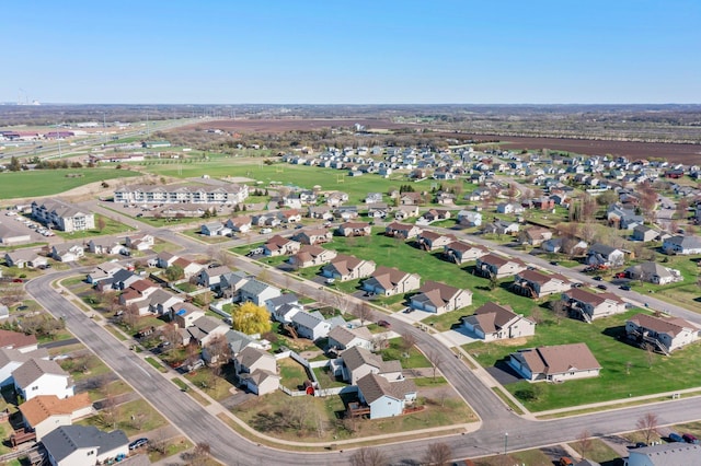 bird's eye view featuring a residential view