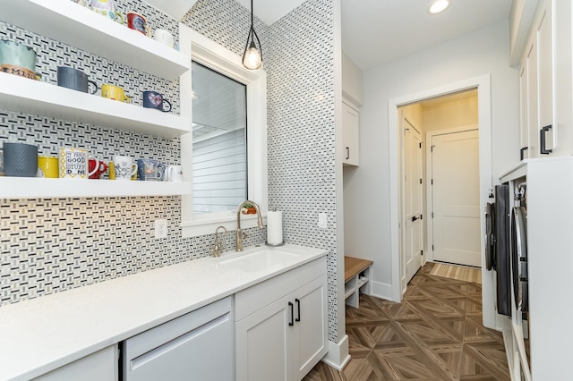 3251 Century Ridge Pl NE, Rochester, MN 55906 - washroom with a sink, independent washer and dryer, and recessed lighting