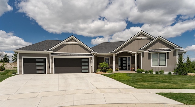3251 Century Ridge Pl NE, Rochester, MN 55906 - craftsman-style house featuring an attached garage, a front yard, driveway, and board and batten siding