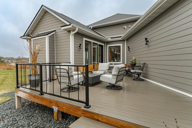 3251 Century Ridge Pl NE, Rochester, MN 55906 - wooden terrace with an outdoor hangout area